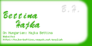 bettina hajka business card